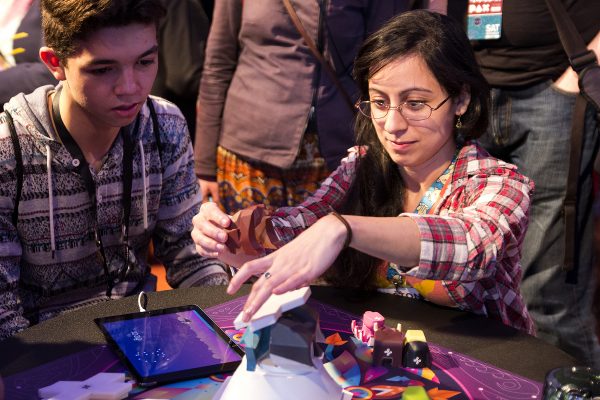 PAX East attendees trialling Beasts of Balance stacking game