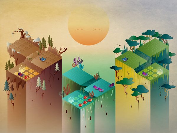 An early version of the Beasts of Balance world was based around isometric design