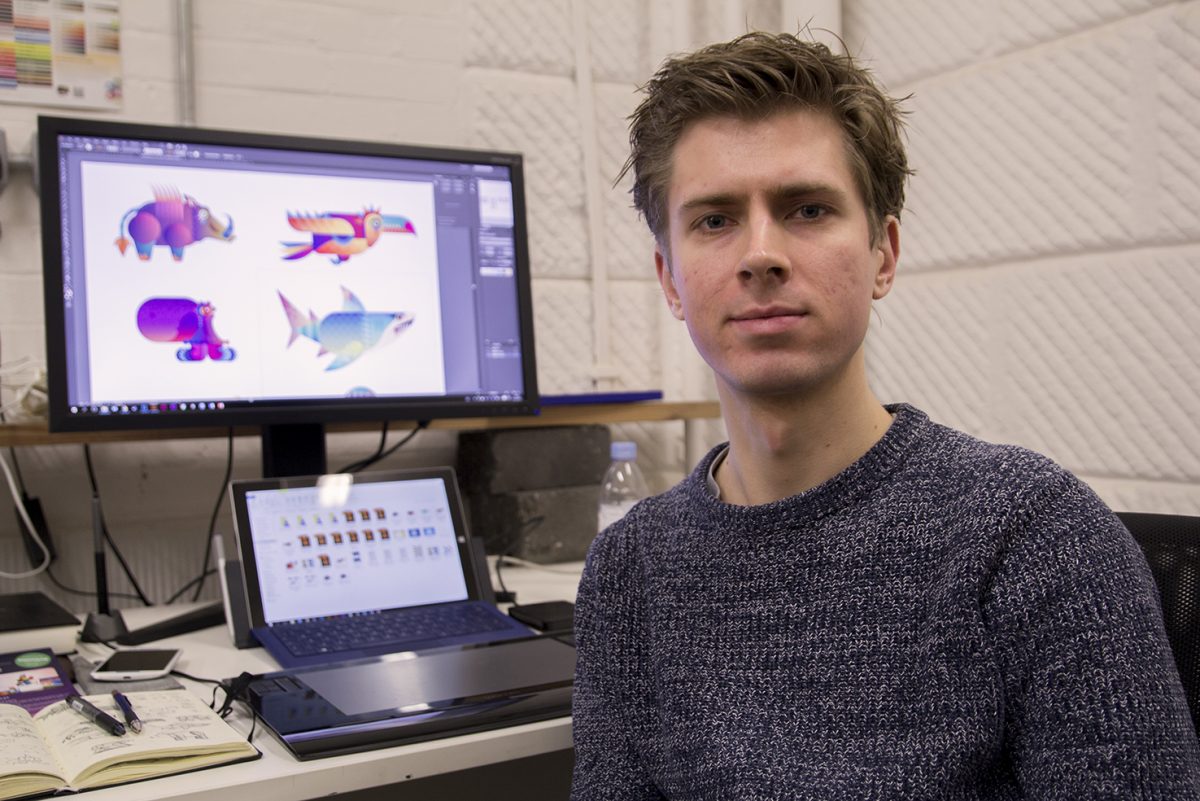 Lyall McCarthy is responsible for Beasts of Balance's 2D art and user interface design