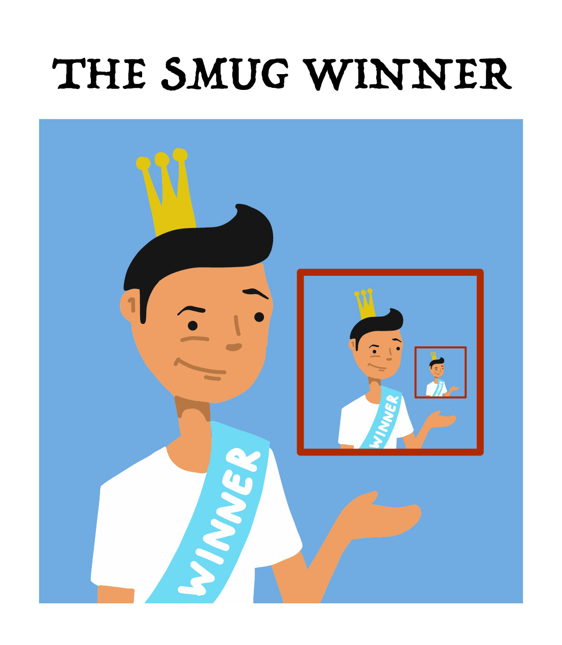 the smug winner, type five of the board game players